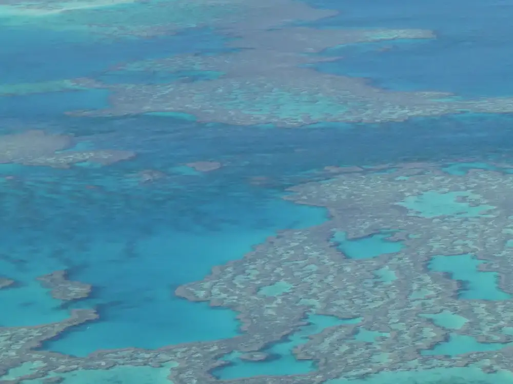 A view of the ocean from above.