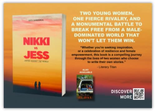 Nikki vs Jess advert A book about two young women and their love for each other.
