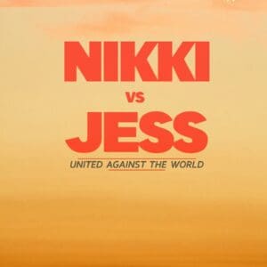 Book cover of "Nikki vs Jess" by Liezl Shnookal, a coming-of-age novel about two young women challenging 1980s gender norms.
