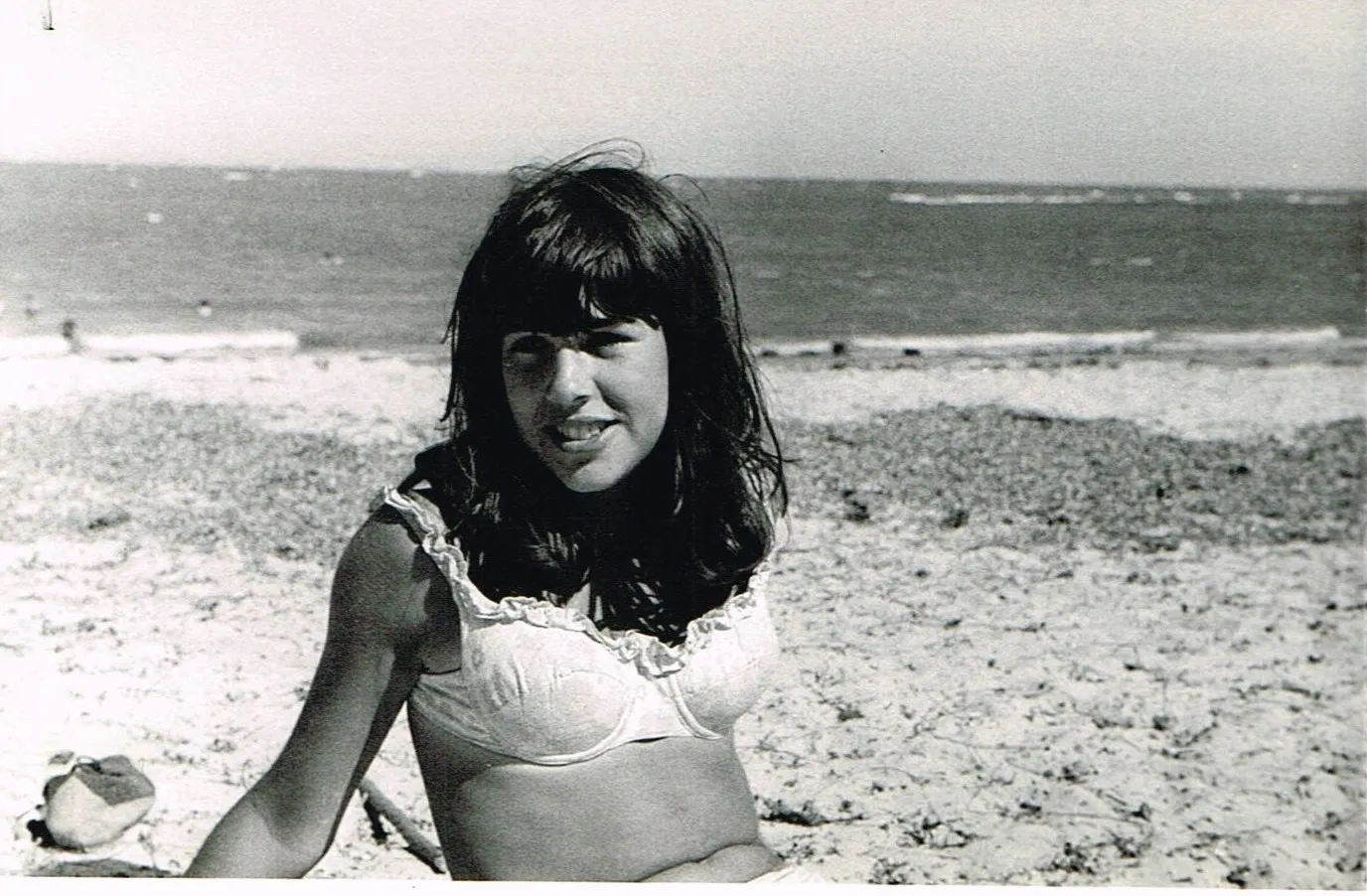 sunbaking on Shoreham beach 1969