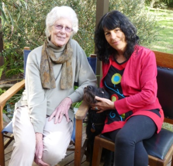 photo of Eleanor Valentine with Liezl Shnookal at Shoreham, in the story "The Shnookals at Shoreham" written by Liezl Shnookal