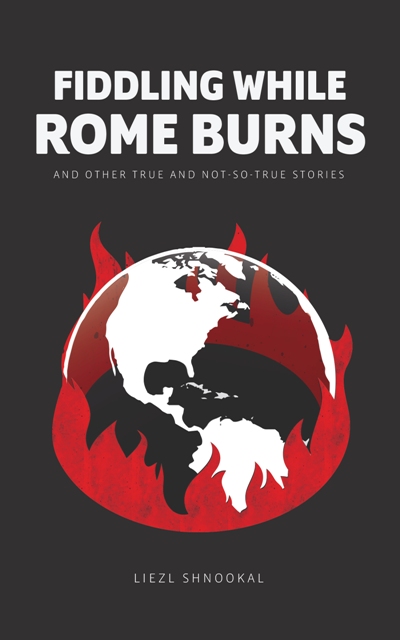 cover for book of short story collection "Fiddling while Rome Burns"