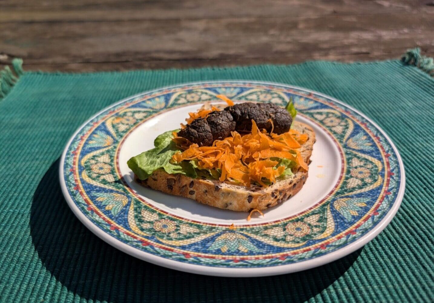 A plate with some food on it